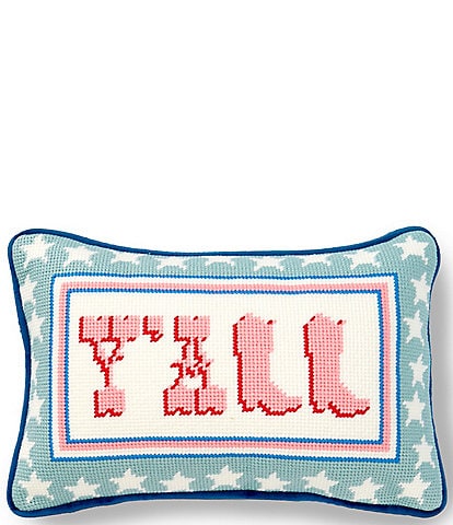 Southern Living Y'all Needlepoint Mini Pillow