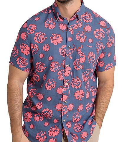 Southern Tide Blossom Bliss Short Sleeve Woven Shirt