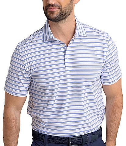 Southern Tide Brrr-Eeze Pearl Cove Stripe Short Sleeve Polo Shirt