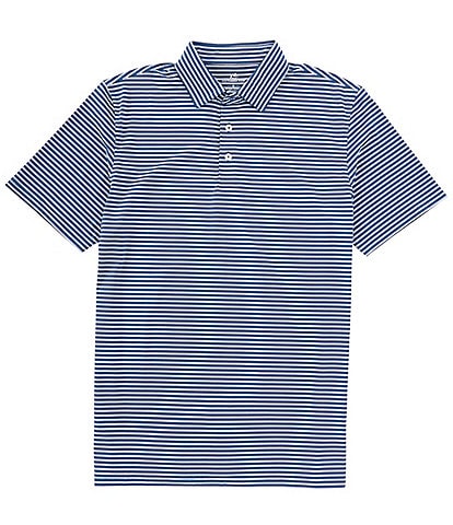 Southern Tide Brrr°eeze Beattie Stripe Performance Stretch Short Sleeve Polo Shirt