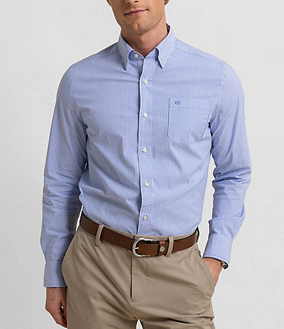 Southern Tide Charleston Granby Stripe Long Sleeve Woven Shirt