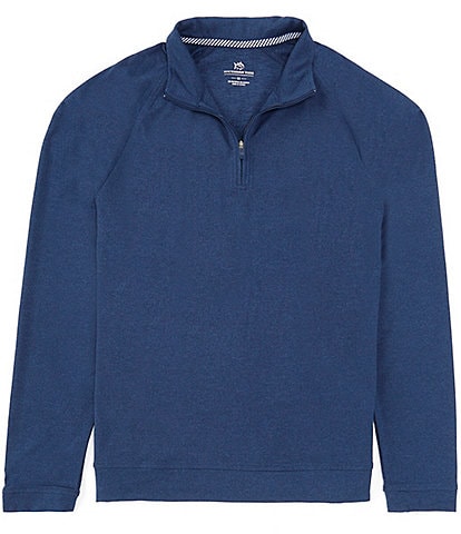 Southern Tide Cruiser Heather Solid Performance Stretch Quarter-Zip Pullover