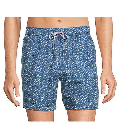 Southern Tide Dazed And Transfused 6#double; Inseam Swim Trunks