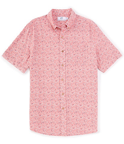 Southern Tide Ditsy Floral Linen Rayon Short Sleeve Woven Shirt