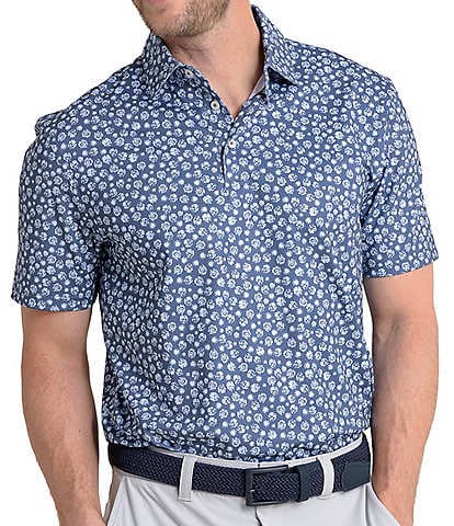 Southern Tide Driver Blossom Bliss Printed Short Sleeve Polo Shirt