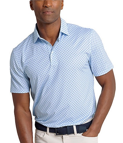 Southern Tide Driver Fin-Tastic Catch Printed Short Sleeve Polo Shirt