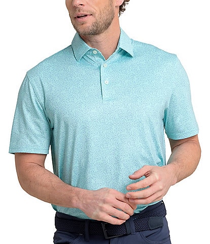 Southern Tide Driver Pineapple Paradise Printed Short Sleeve Polo Shirt