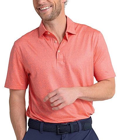Southern Tide Driver Pineapple Paradise Printed Short Sleeve Polo Shirt