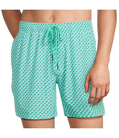 Southern Tide Green There Done That 6" Inseam Swim Trunks