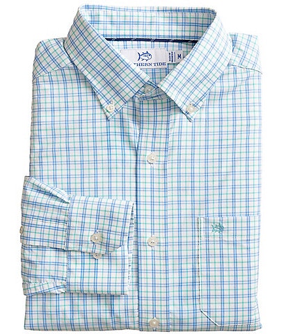 Southern Tide Intercoastal Performance Stretch Turnberry Plaid Long Sleeve Woven Shirt