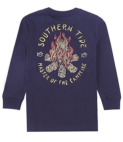 Southern Tide Little/Big Boys 4-16 Long Sleeve 'Master Of The Campfire' T-Shirt