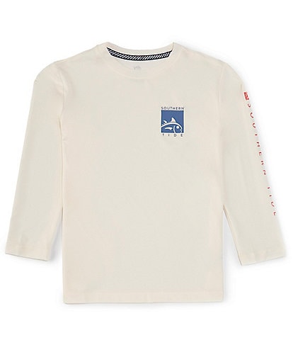 Southern Tide Little/Big Boys 4-16 Long Sleeve Youth Boxed Chest T-Shirt