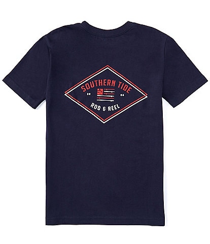 Southern Tide Little/Big Boys 4-16 Short Sleeve Rod & Reel Flag T-Shirt