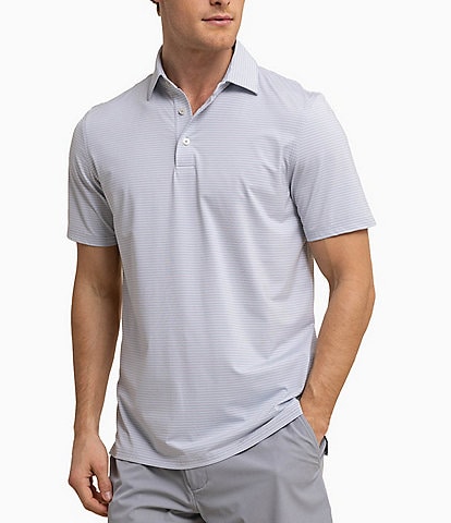 Southern Tide Performance Stretch Brrr°-eeze Baytop Stripe Short Sleeve Polo Shirt