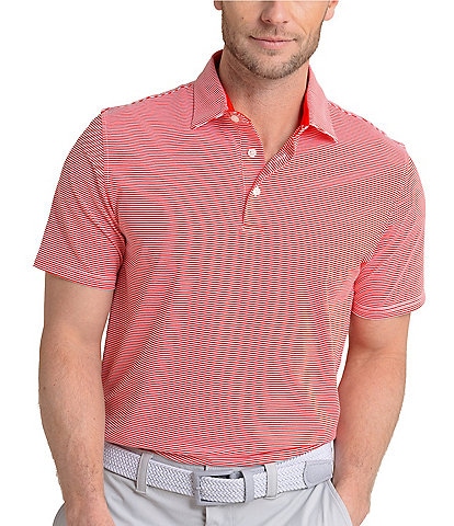 Southern Tide Performance Stretch Brrr°-eeze Meadowbrook Stripe Short Sleeve Polo Shirt