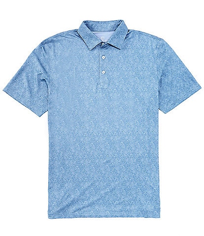 Southern Tide Performance Stretch Driver Sunny Blooms Printed Short Sleeve Polo Shirt