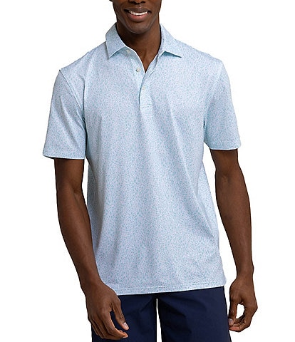 Southern Tide Performance Stretch Driver That Floral Feeling Printed Short Sleeve Polo Shirt