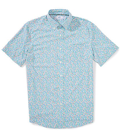 Southern Tide Performance Stretch Intercoastal Petal Party Short Sleeve Woven Shirt