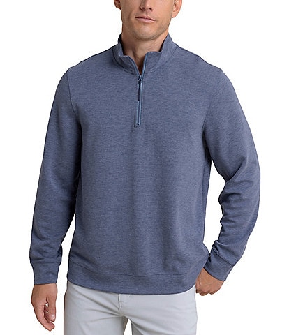 Southern Tide Performance Stretch Whyche Heather Interlock Interlock Quarter-Zip Pullover