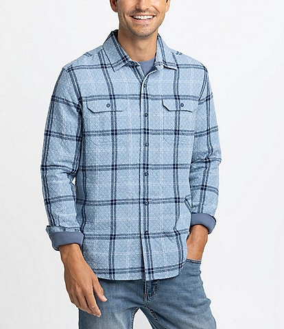 Southern Tide Quilted Heather Ellison Plaid Overshirt