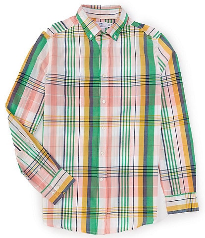Southern Tide Springer's Point Madras Plaid Long Sleeve Woven Shirt