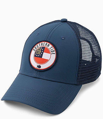 Southern Tide State Patch Georgia Performance Trucker Hat
