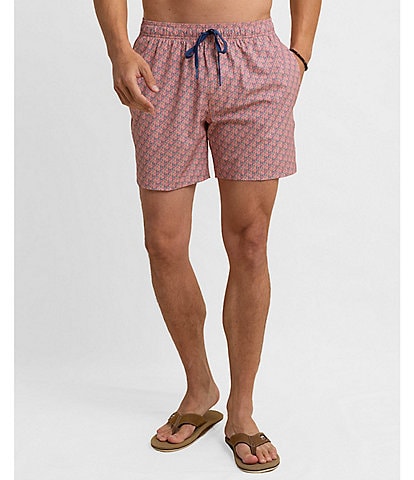Southern Tide Vacation Views 6#double; Inseam Swim Trunks