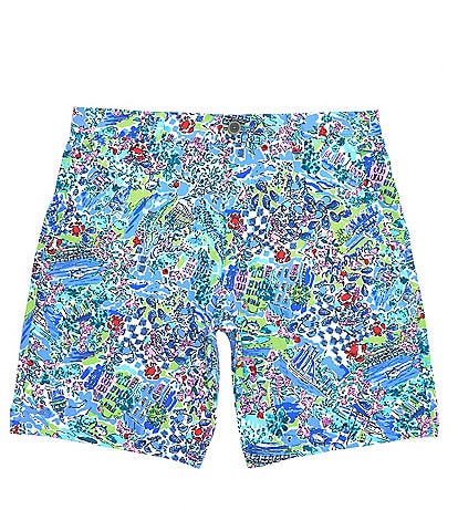Southern Tide x Lilly Pulitzer BRRR°die Lilly Loves South Carolina Printed 8#double; Inseam Shorts