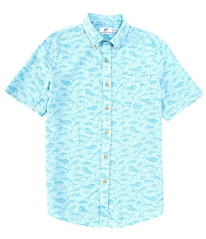 Southern Tide You've Been Schooled Short Sleeve Woven Shirt