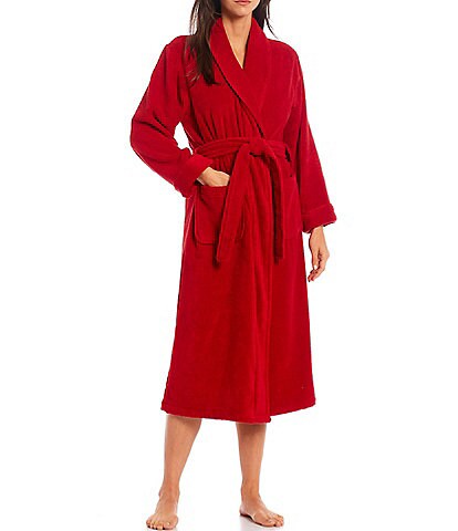 Spa Essentials by Sleep Sense Solid Turkish Cotton Terry Long Wrap Cozy Robe