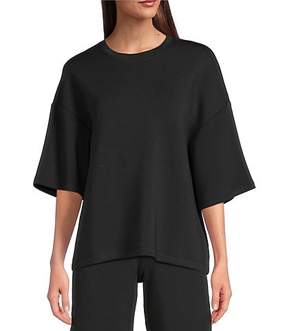 Spanx AirEssentials Knit Short Sleeve Drop Shoulder Coordinating T-Shirt