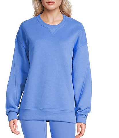 Spanx Cotton Fleece Long Sleeve Crew Neck Tunic
