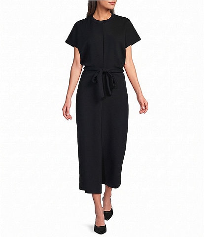 Spanx Long Sleeve Drape A-Line Maxi Dress