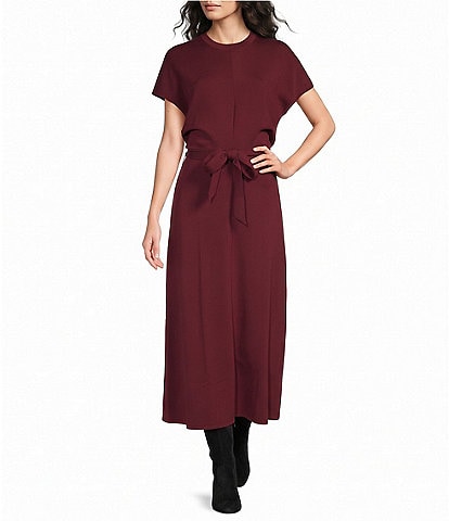 Spanx Long Sleeve Drape A-Line Maxi Dress
