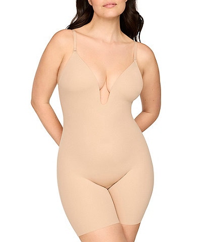SPANXshape® Suit Your Fancy Plunge Low-Back Mid-Thigh Bodysuit