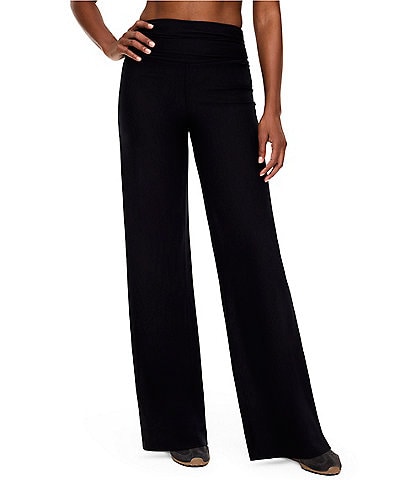 SPANXsmooth High Rise Full Length Ruched Wide Leg Pants