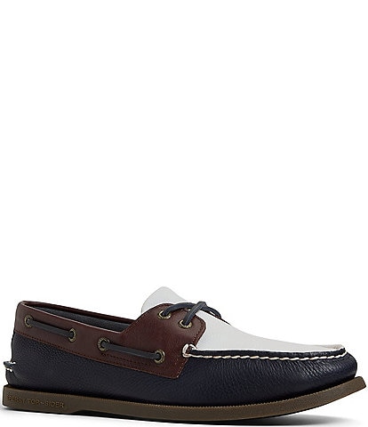 Sperry Men's Authentic Original 2-Eye Colorblock Leather Boat Shoes