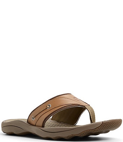 Sperry Men's Outer Banks Leather Flip Flops