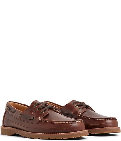 Sperry Men's Topsider Mini Lug 3-Eye Topsider Leather Boat Shoes