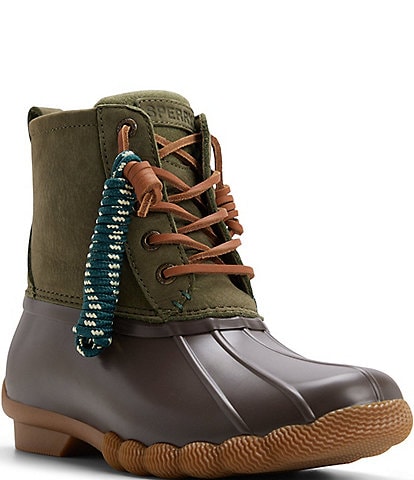 Sperry Saltwater Lace Up Waterproof Duck Booties