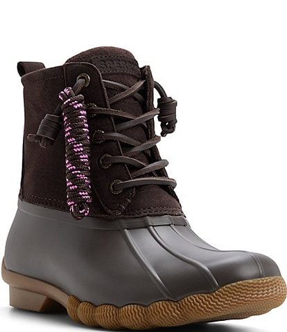 Sperry Saltwater Lace Up Waterproof Duck Booties