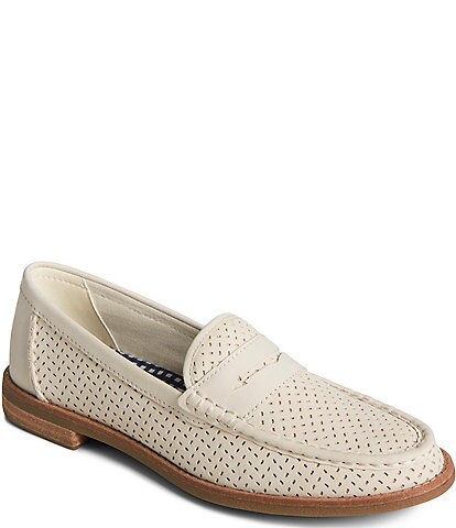 Sperry Seaport Penny Perforated Suede Loafers