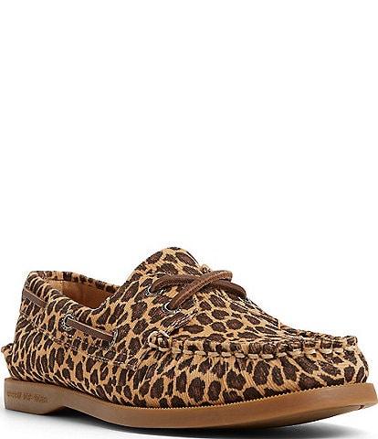 Sperry Women's AO 2-Eye Leopard Print Boat Shoes