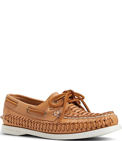 Sperry Women's Authentic Original 2-Eye Woven Leather Boat Shoes