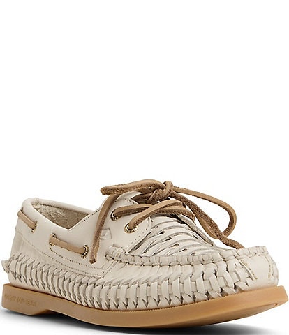 Sperry Women's Authentic Original 2-Eye Woven Leather Boat Shoes