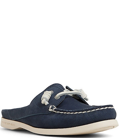 Sperry Women's Authentic Original Nubuck Leather Boat Shoe Mules
