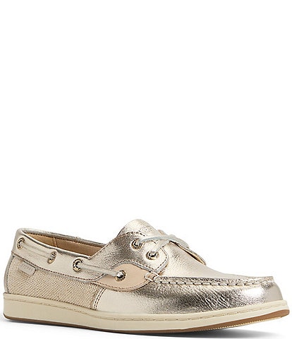 Sperry Women's Coastfish 2 Eye Metallic Leather Boat Shoes