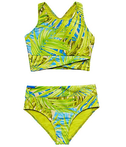 LBECLEY Swimsuit Bottoms for Teen Girls Womens Swimsuits Bikini Floral Two  Piece Sets Bathing Suit Swim Top Women Board Shorts Swimwear Polyester  Green M 