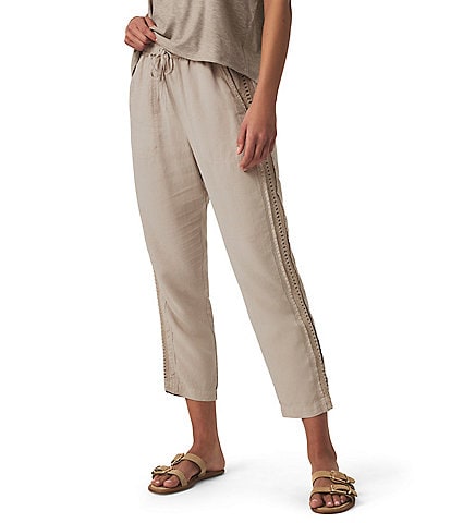 Splendid Angie Crochet Knit Mid Rise Lounge Ankle Pants