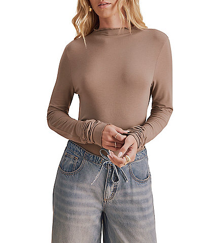 Splendid Bamboo Long Sleeve Mock Neck